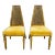 Hollywood Regency Cane and Velvet Gold Side Chairs - a Pair For Sale