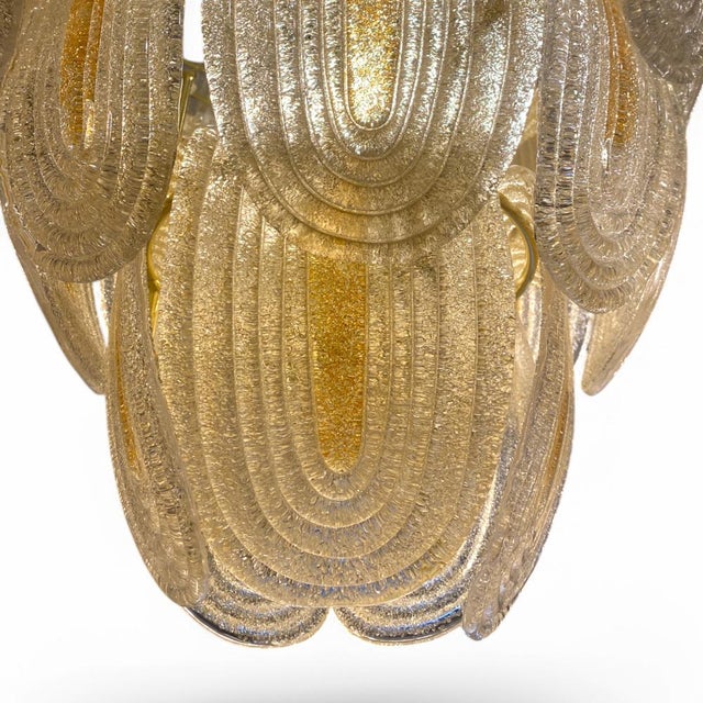 Art Deco Frozen Combined Murano Glass Lamp, in Flawless conditions. Designed 1920 to 1949 I have official proof of...