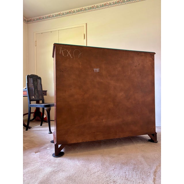 Brown Vintage Cherry Wood Chest With 9 Drawers For Sale - Image 8 of 8