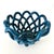 1960s Hand Crafted Cerluean Blue Twisted Pottery Bowl For Sale - Image 5 of 16