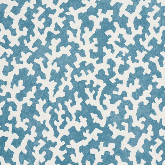 Schumacher SAMPLE - Schumacher x Veere Greeney Folly Wallpaper In Marine For Sale - Image 4 of 4
