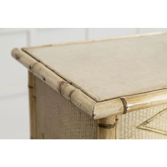 19th Century English Painted Bamboo Chest of Drawers, 1890s For Sale - Image 13 of 16