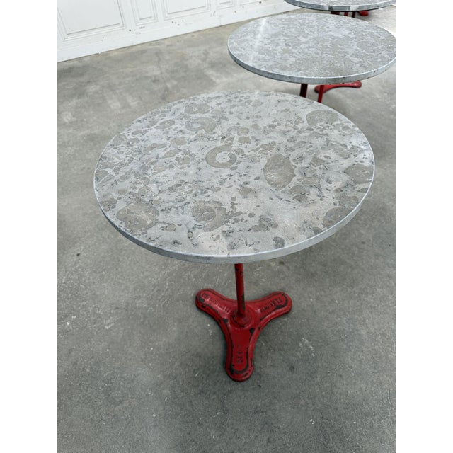 Vintage Bistro Tables, 1930s, Set of 8 For Sale - Image 4 of 8