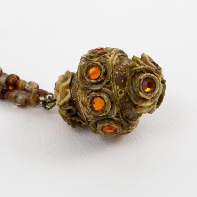 Bronze Henry Perichon Gilded Bronze Chain Necklace with Talosel Medallion For Sale - Image 8 of 11