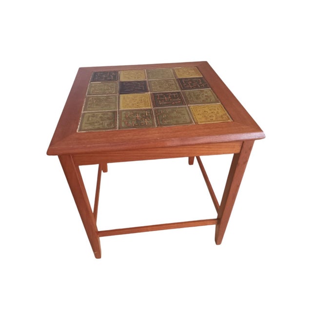 Mid-Century Danish Nesting Tables in Tiled & Teak Frame, 1970s, Set of 3 For Sale - Image 17 of 18