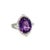 Natural Amethyst Diamond Ring Size 6.5, 14k Gold 8.83 TCW Certified For Sale - Image 9 of 11