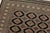 Textile Bokhara Jaldar Rug 8’1” X 10’2” Black Wool Tribal Hand-Knotted Oriental Carpet For Sale - Image 7 of 13