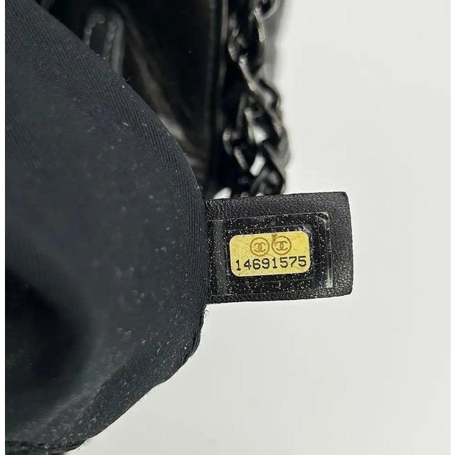 Chanel Grey Metallic Leather Chain Me Shoulder Bag Tote For Sale - Image 11 of 11