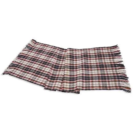 Natural Color Hand Spun Hand Woven Eri Silk Table Runner For Sale - Image 4 of 6