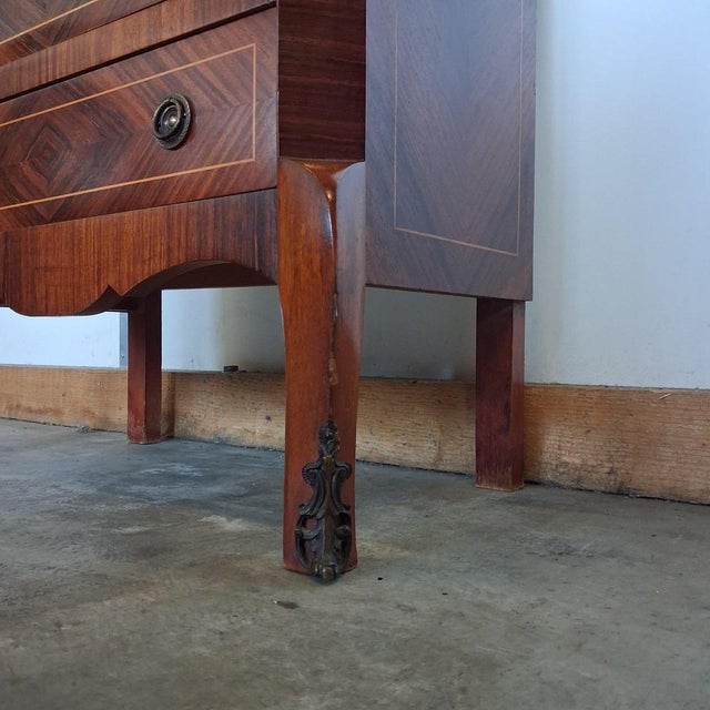 Louis Philippe Secretary Desk with Marble Top and Rosewood Veneer, France, 1900s For Sale - Image 16 of 17