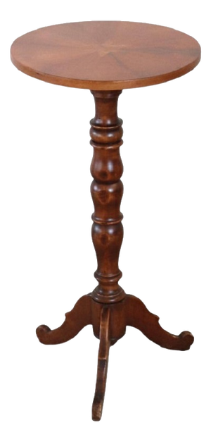 Vintage Pedestal Table in Walnut, 1990s