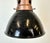 Industrial Italian Black Enamel Factory Lamp with Iron Top, 1950s For Sale - Image 4 of 18
