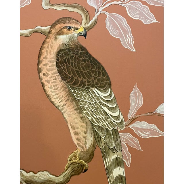 Allison Cosmos "Eagle Opportunity" Eagle Hawk Falcon Chinoiserie Painting by Allison Cosmos For Sale - Image 4 of 7