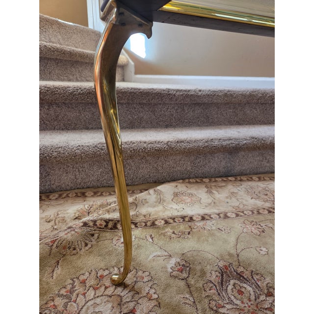 Brandt Brass Leg End Side Coffee Table For Sale In Indianapolis - Image 6 of 7
