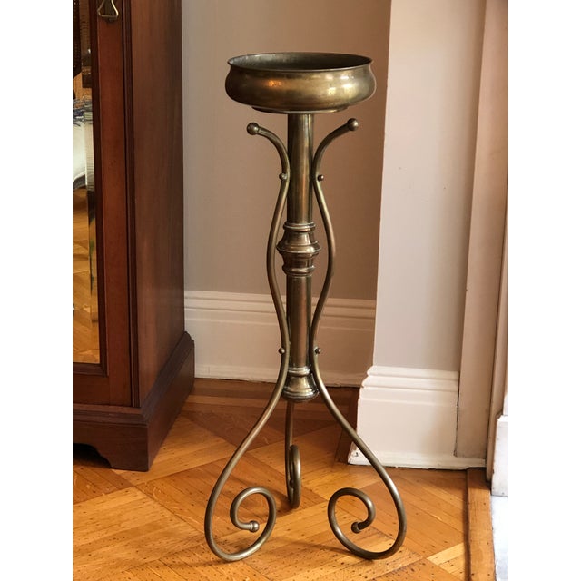 Mid-Century Modern Mid-Century Brass Jardinière Plant Stand For Sale - Image 3 of 13