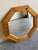 Danish Pinewood Octagon Wall Mirror – Vintage MCM Accent Mirror 1960s For Sale In Los Angeles - Image 6 of 9