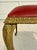 Louis XVI Rocco Style Brass Cabriole Leg Pink Upholstered Vanity Bench Stool For Sale - Image 4 of 12