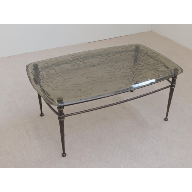 Forged Glass Coffee Table in the style of Lothar Klute, in Flawless conditions. Designed 1980 to 1989 This piece is...