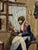 Historicism Porcelain Majolica Relief Image of a Mother with Children in a Room, 1890s For Sale - Image 12 of 13