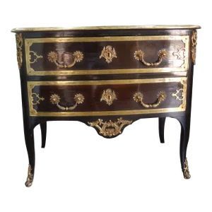 Late 19th Century French Louis XV Style Ebonized Commode or Chest