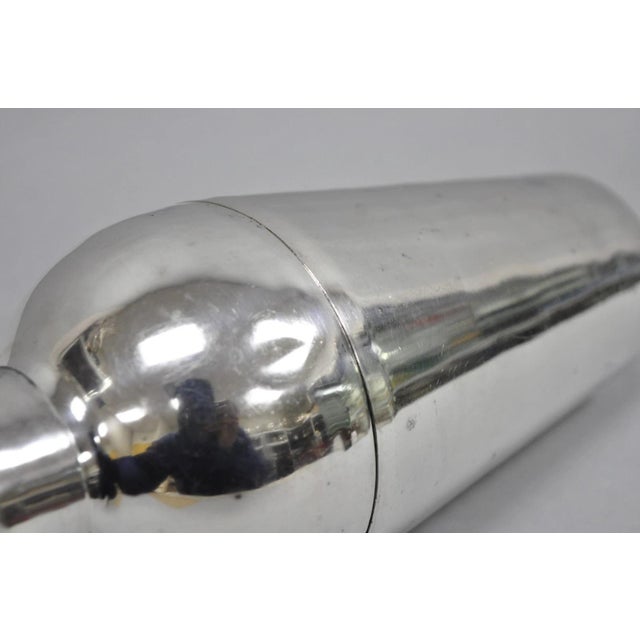Vintage Wiskemann Belgium Art Deco Silver Plated Martini Cocktail Shaker Barware For Sale - Image 11 of 16