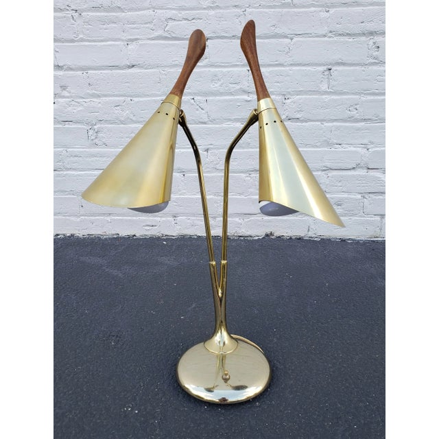 Laurel Lamp Company Laurel Brass Cone Table or Desk Lamp For Sale - Image 4 of 7