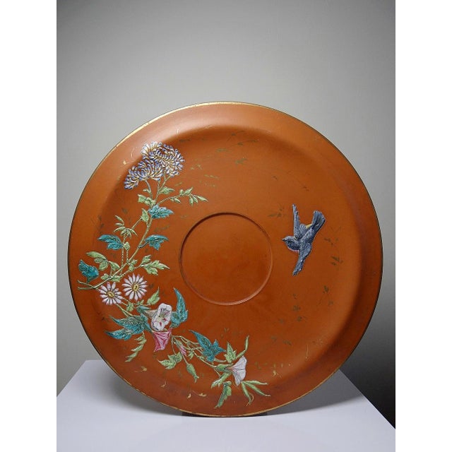 Large Antique Japanese Clay Dish, 1890s For Sale - Image 5 of 16