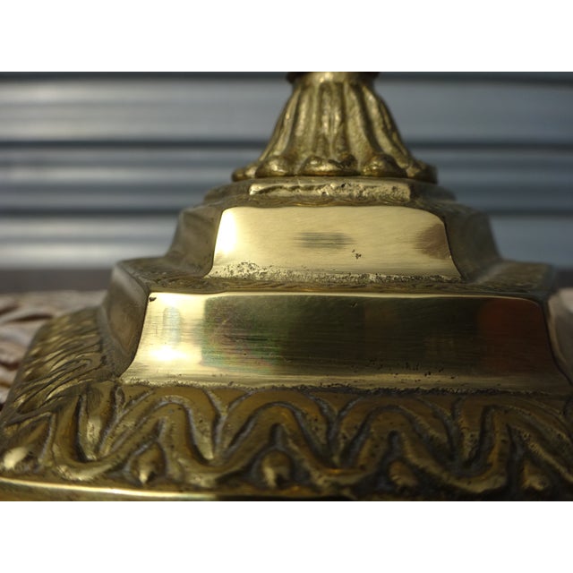 Metal Seven-Branch Candleholder in Gilded Brass from Wainberg, 1960s For Sale - Image 7 of 15