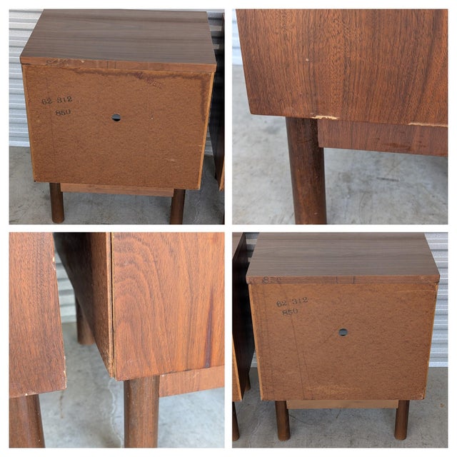 1960s Stanley Distinctive Furniture Mid Century Modern Bedroom Set With Mirror For Sale - Image 16 of 18
