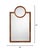 Contemporary Keystone Mirror, Saddle Hide For Sale - Image 3 of 7