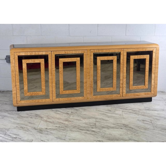 1970s 1970s Burlwood & Mirrored Glass Dresser by Romweber For Sale - Image 5 of 18