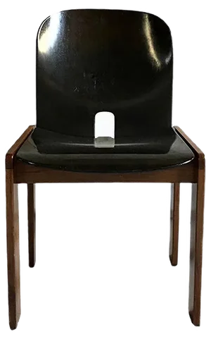 Lacquered Walnut Model 121 Dining Chairs by Tobia & Afra Scarpa for Cassina, 1967, Set of 4