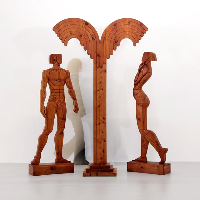 Giorgio Rastelli, Adam and Eve Under the Palm Tree from the Safari Series, 1978, Wood For Sale - Image 4 of 18