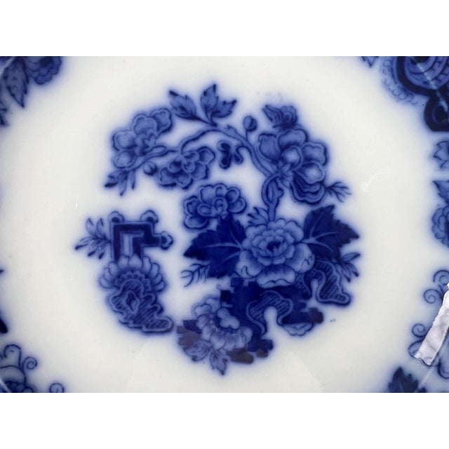 Late 19th Century Antique Italian Transferware s.c. Richard Flow Blue Plates - Set of 5 For Sale - Image 5 of 16