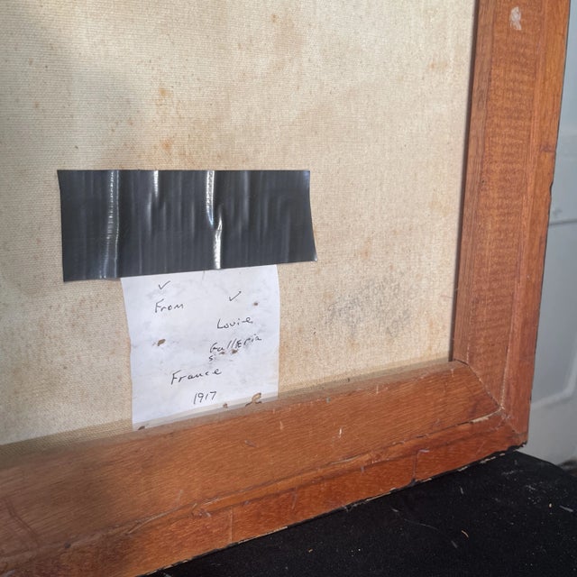 Ivory French Alps Signed , 1917 Written on the Backantique36 For Sale - Image 8 of 8