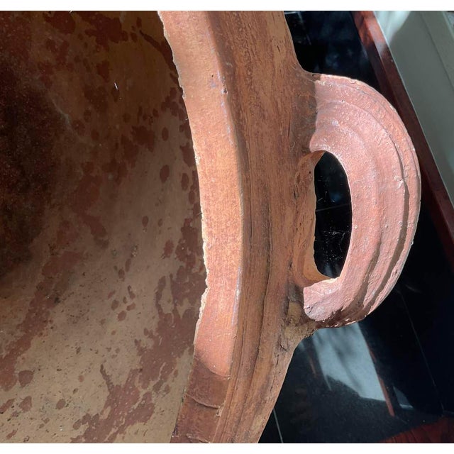 Large Antique Terracotta Vessel With Spout & Handles For Sale - Image 9 of 9