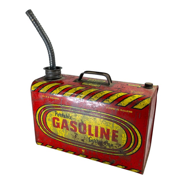Mid-Century Modern Advertising Graphic Gas Can For Sale
