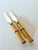 Wood 1950s Danish Modern Kay Bojesen Bamboo Handled Fruit Knives - a Pair For Sale - Image 7 of 8