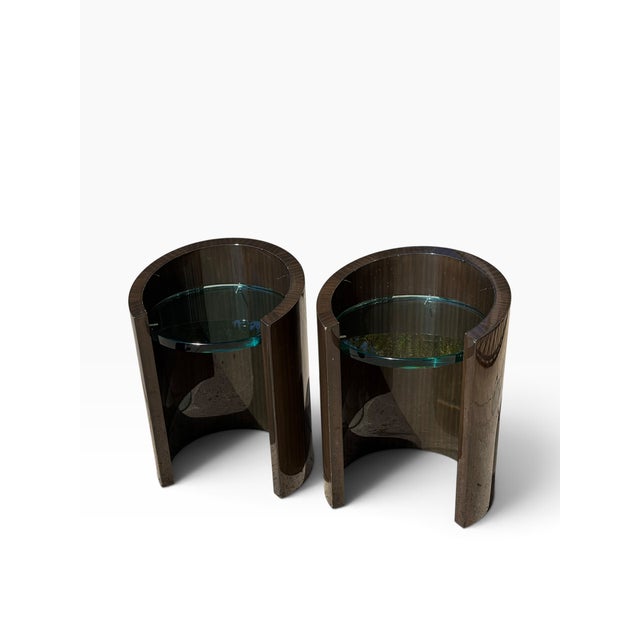 Art Deco Pair of J. Robert Scott Modernist Macassar Side Tables For Sale - Image 3 of 8
