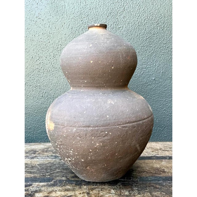 Vintage Double Gourd Ceramic Vase For Sale - Image 10 of 12