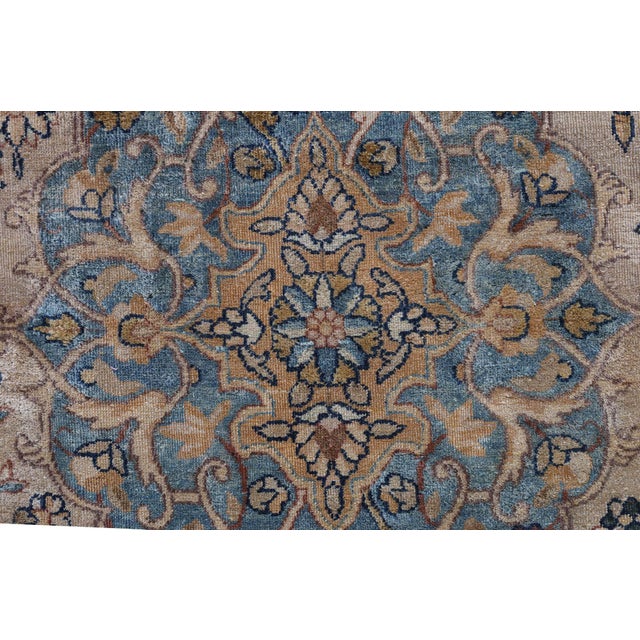 Early 20th Century Persian Kirman Botanic Handmade Wool Carpet For Sale In New York - Image 6 of 7