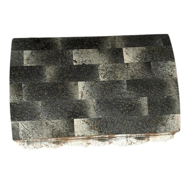 Traditional 1990s Tessellated Stone Decorative Box For Sale - Image 3 of 10