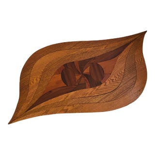 Large Vintage 1960s Wood Wall Sculpture Hanging Art – Abstract Organic Design For Sale