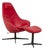 Set of Cocoon Armchair and Ottoman in Red Leather from Varier For Sale