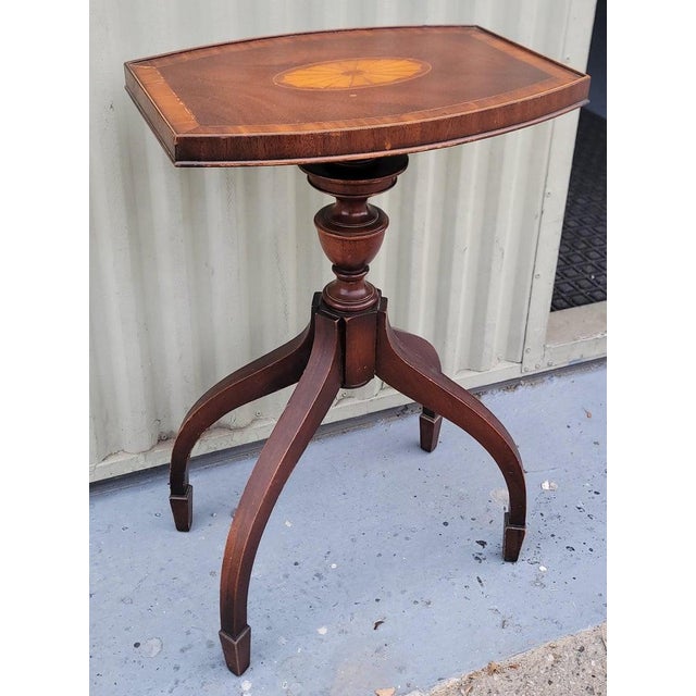 Folk Art 20Thc Inlaid Side Table For Sale - Image 3 of 7