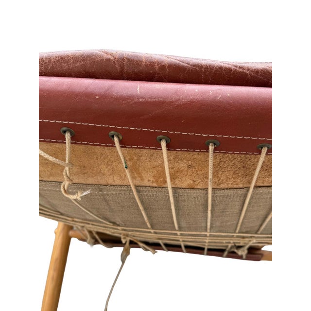 Vintage Sirocco Safari Chair in Patinated Cognac Leather and Oak by Arne Norell, Sweden, 1970s For Sale - Image 11 of 13