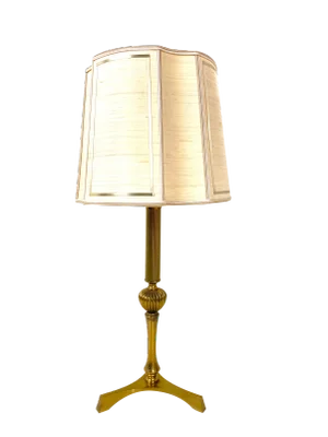 French Brass Tripod Table Lamp, 1950s