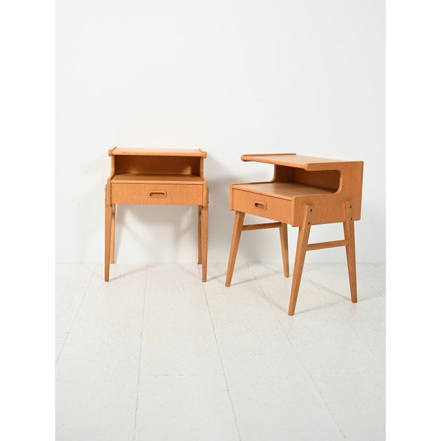 Scandinavian Oak Bedside Tables, 1960s, Set of 2 For Sale - Image 10 of 10