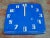 1970s Space Age Wall Clock in Electric Blue Acrylic from Iskra, Former Yugoslavia, 1970s For Sale - Image 5 of 11