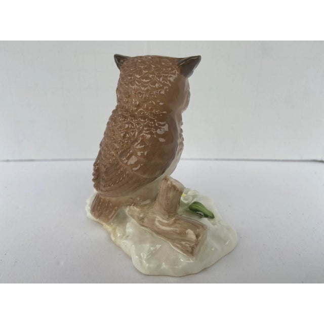 Mid Century Bone China Owl Figurine For Sale - Image 4 of 9